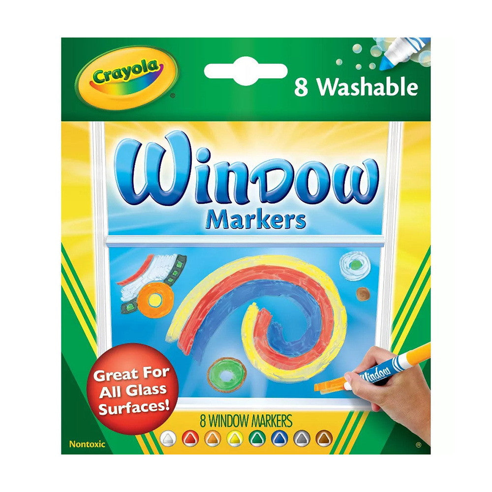 Crayola Washable Window Markers, 8 Ea